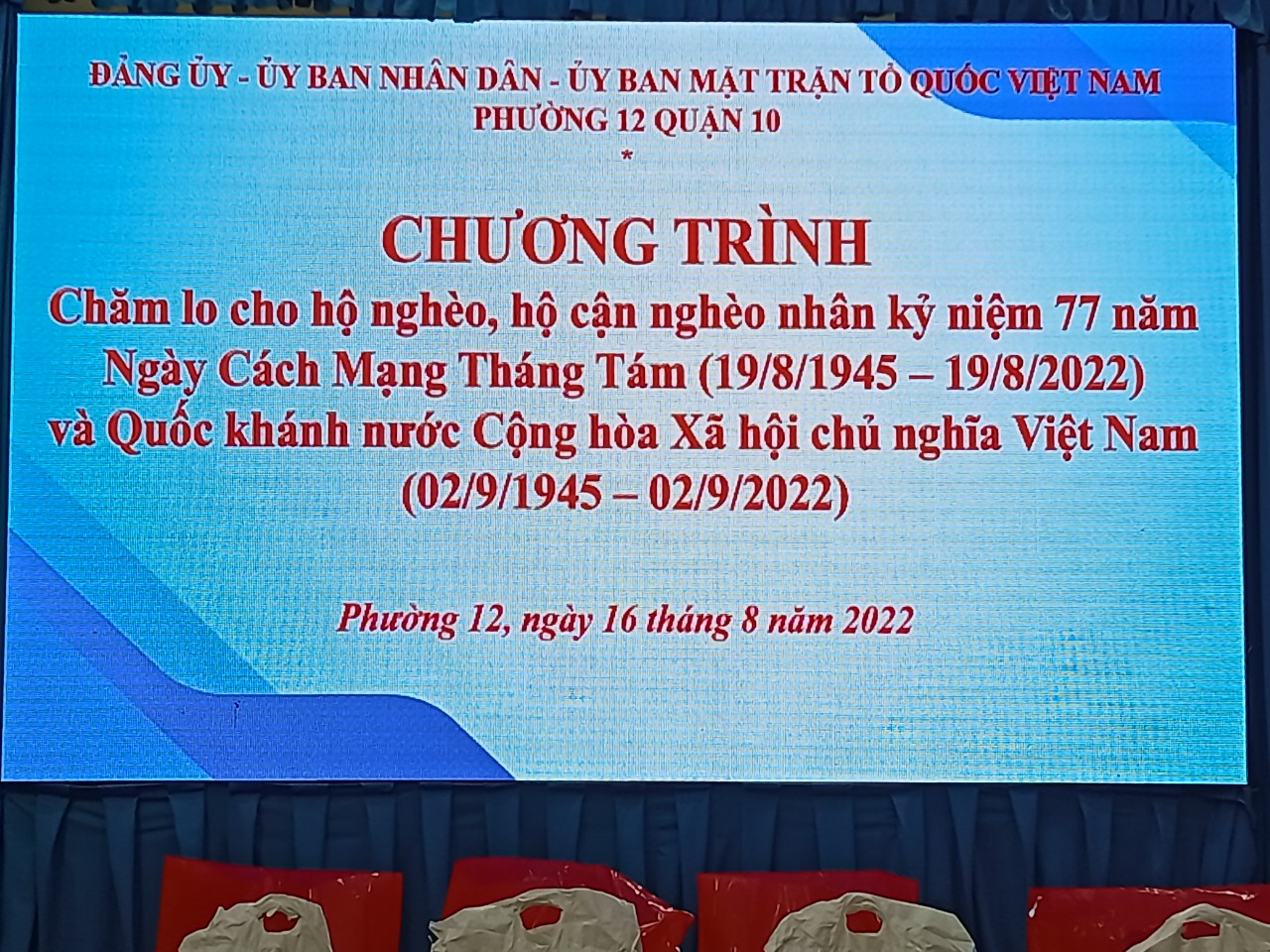 Image: NHIỀU HOẠT ĐỘNG THIẾT THỰC Ý NGHĨA CHĂM LO AN SINH XÃ HỘI KỶ NIỆM 77 NĂM CÁCH MẠNG THÁNG TÁM VÀ QUỐC KHÁNH NƯỚC CỘNG HÒA XÃ HỘI CHỦ NGHĨA VIỆT NAM