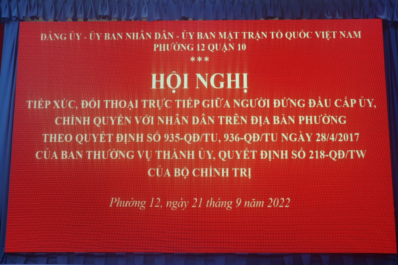 Image: Hội nghị đối thoại trực tiếp giữa người đứng đầu cấp ủy, chính quyền với nhân dân trên địa bàn phường