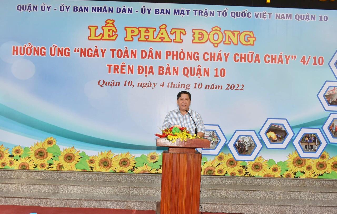 Image: Lễ phát động hưởng ứng “Ngày Toàn dân phòng cháy, chữa cháy” (4/10) trên địa bàn Quận 10