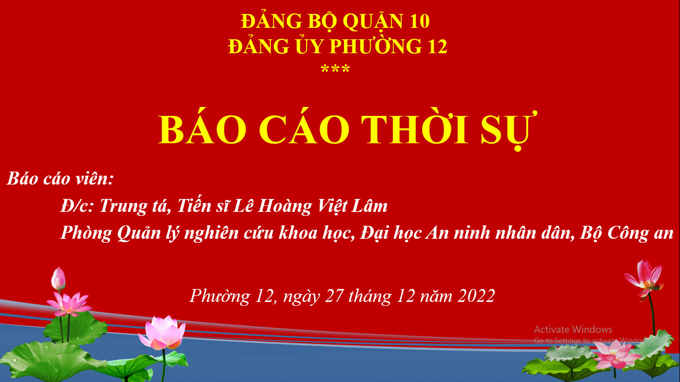 Image: Phường 12: Báo cáo thời sự