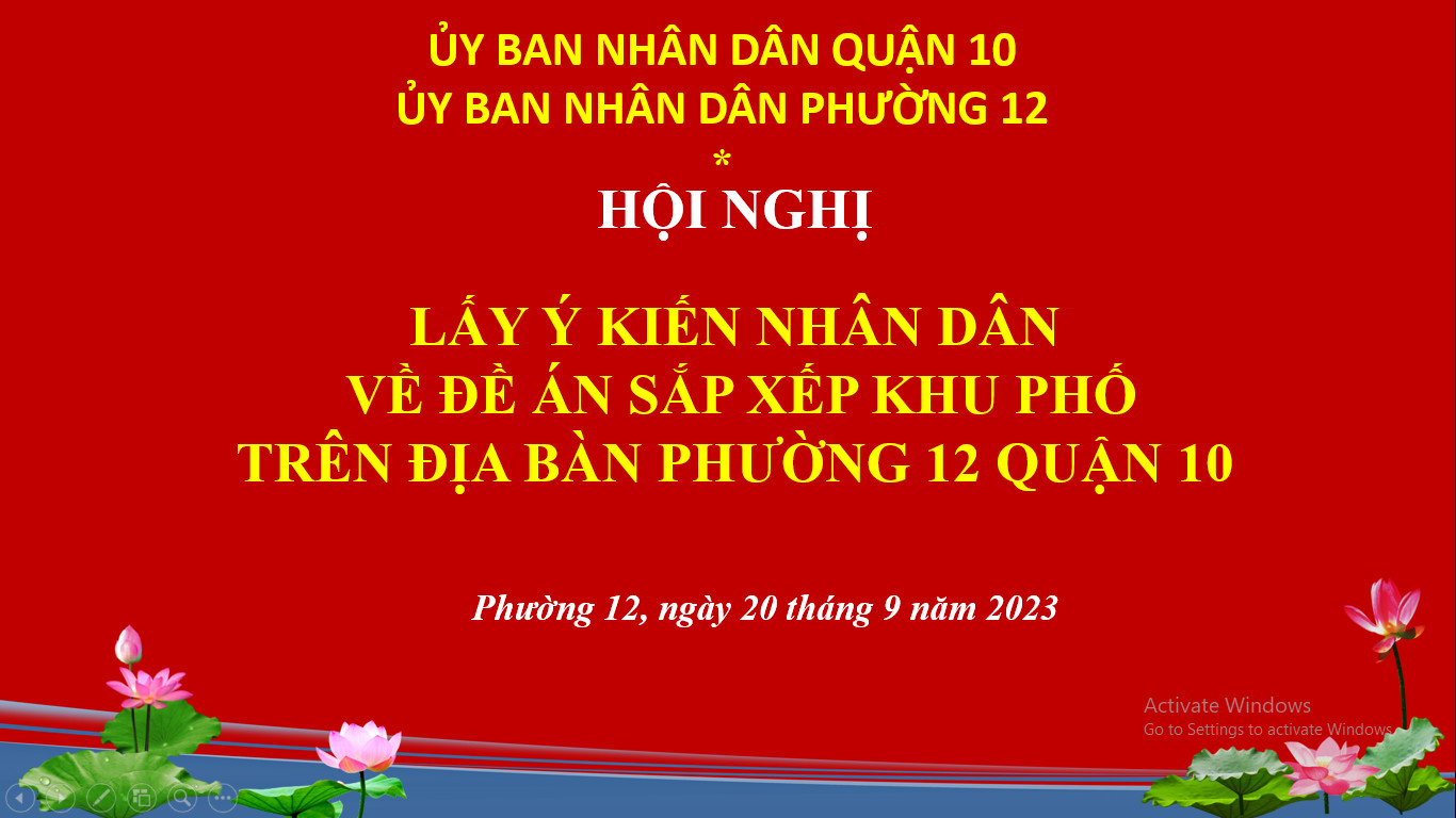 Image: Phường 12 tổ chức Hội nghị lấy ý kiến Nhân dân về đề án sắp xếp khu phố